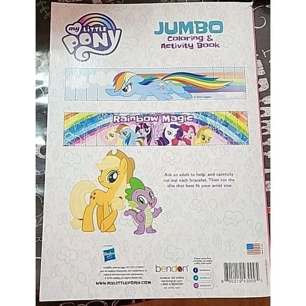 NEW, MY LITTLE PONY JUMBO COLORING AND ACTIVITY BOOK